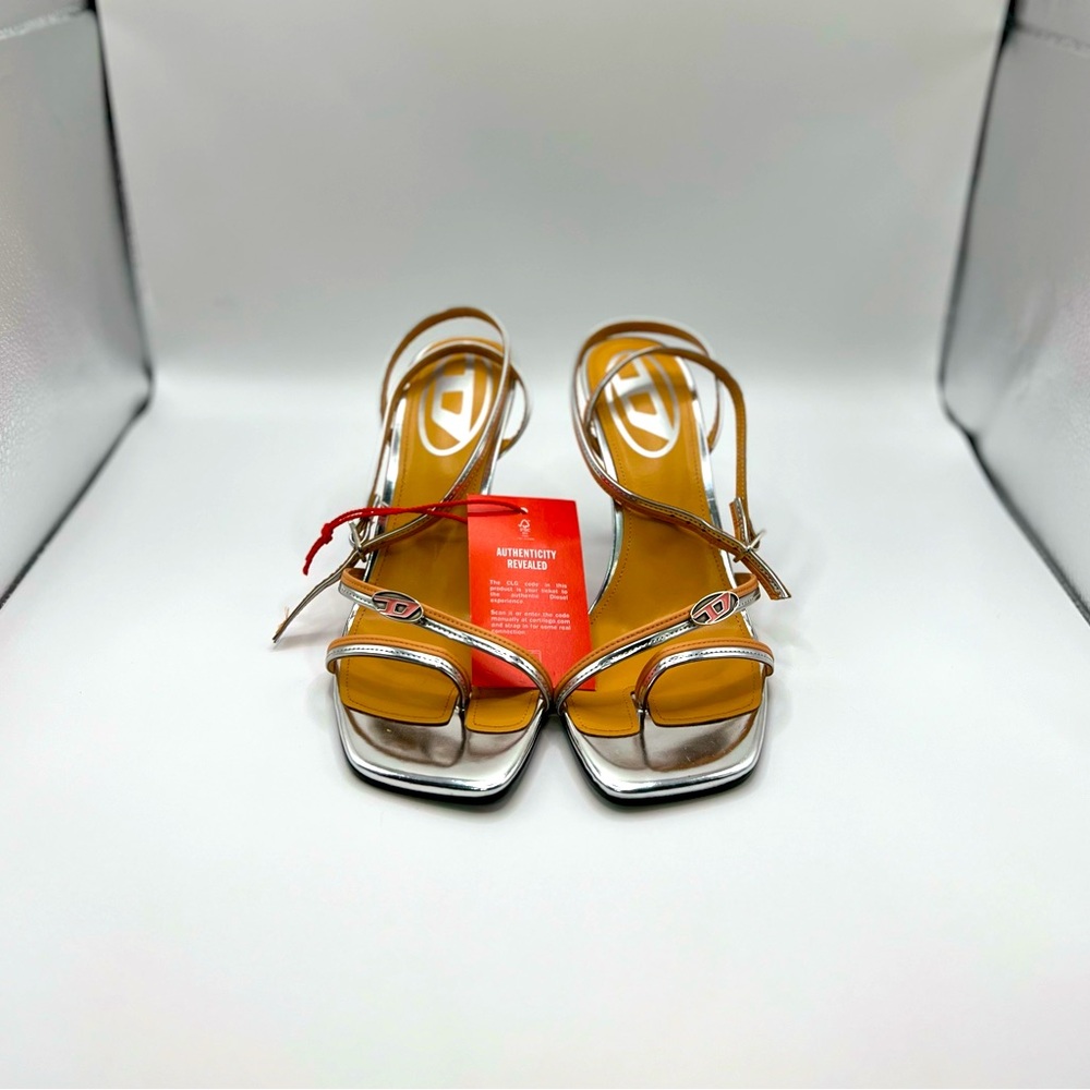 Diesel D-Venus square toe leather sandals (NEW)